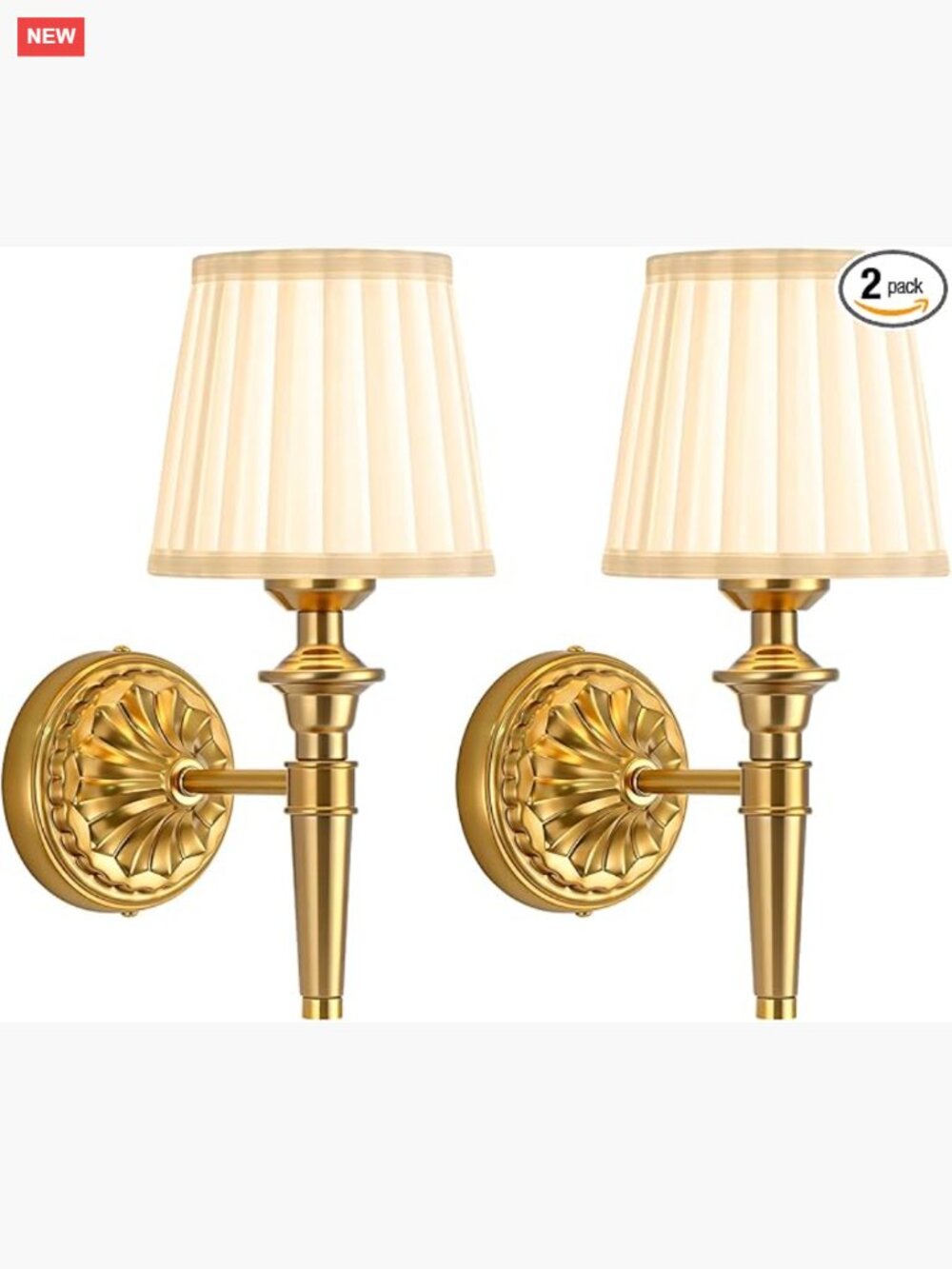 Rechargeable Wall Sconces Set of 2 with Remote, Battery Operated, Wireless